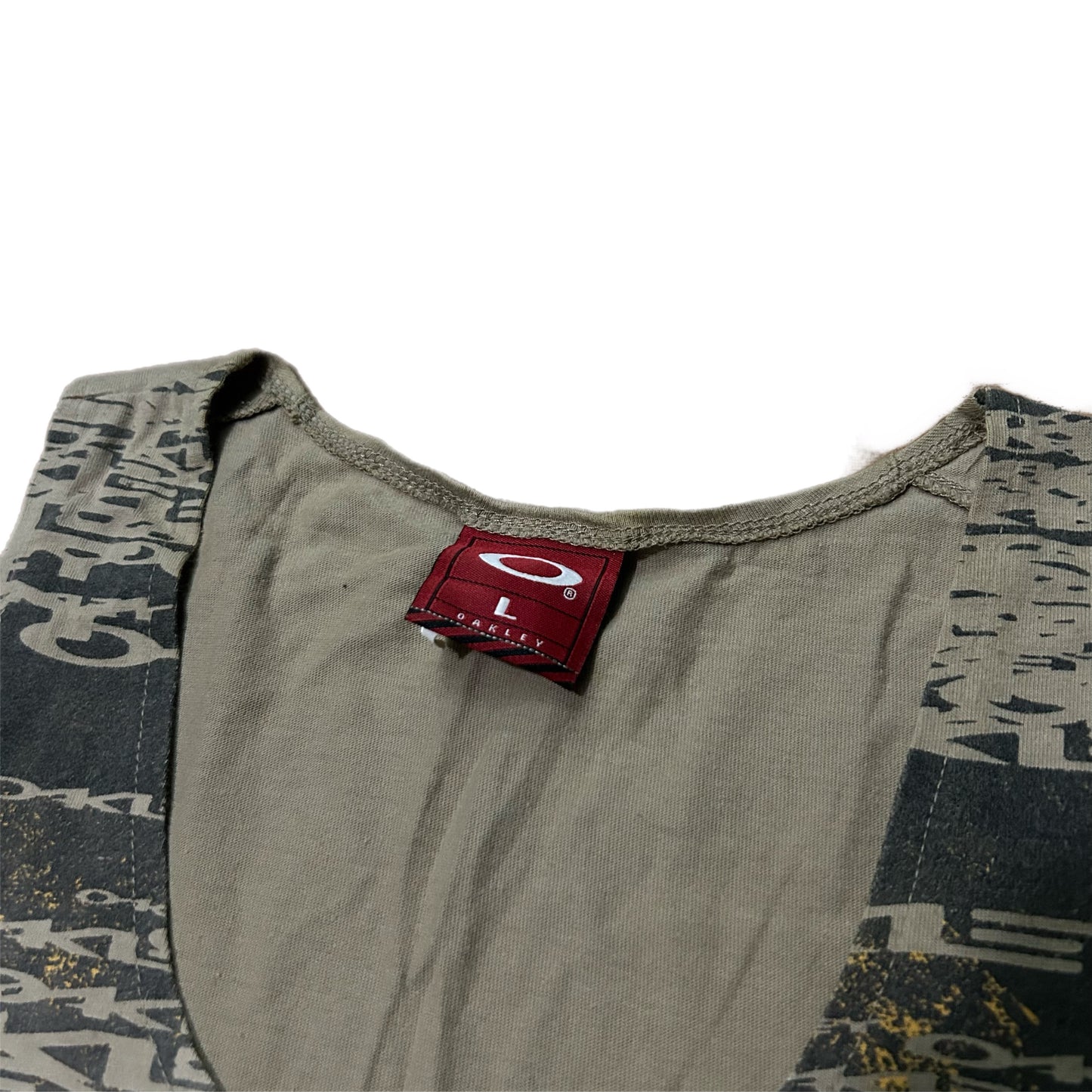 (L) Y2K Oakley Yellow Camo Print Tank