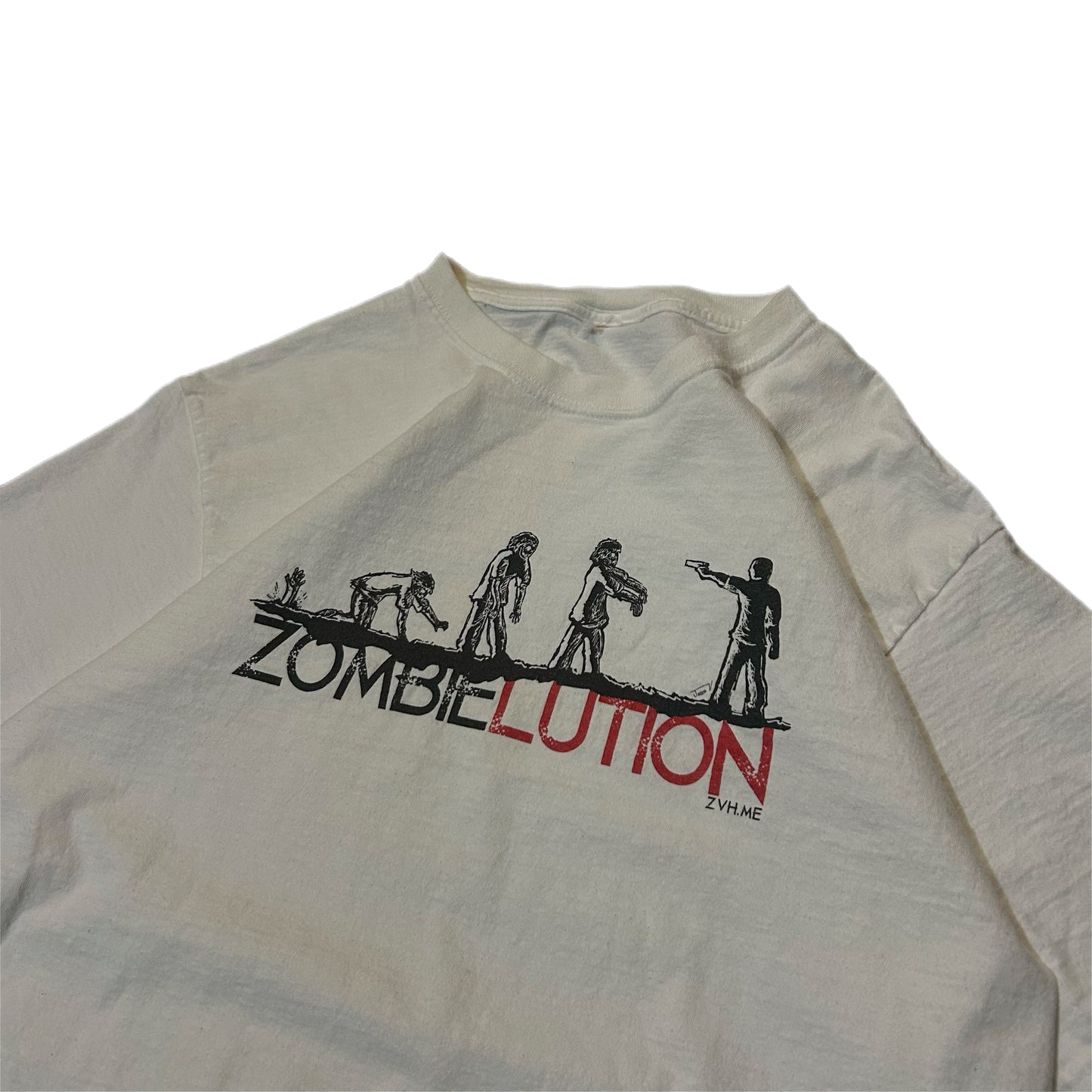 (M) Vintage 'Zombielution' White Shirt