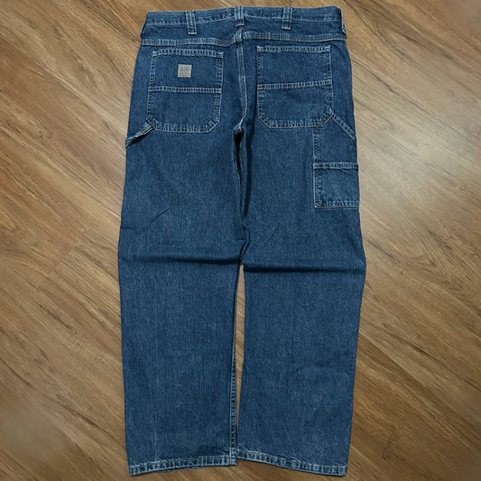 (36) Y2K Lee Denim Workwear Carpenter Dark Wash Denim Jeans