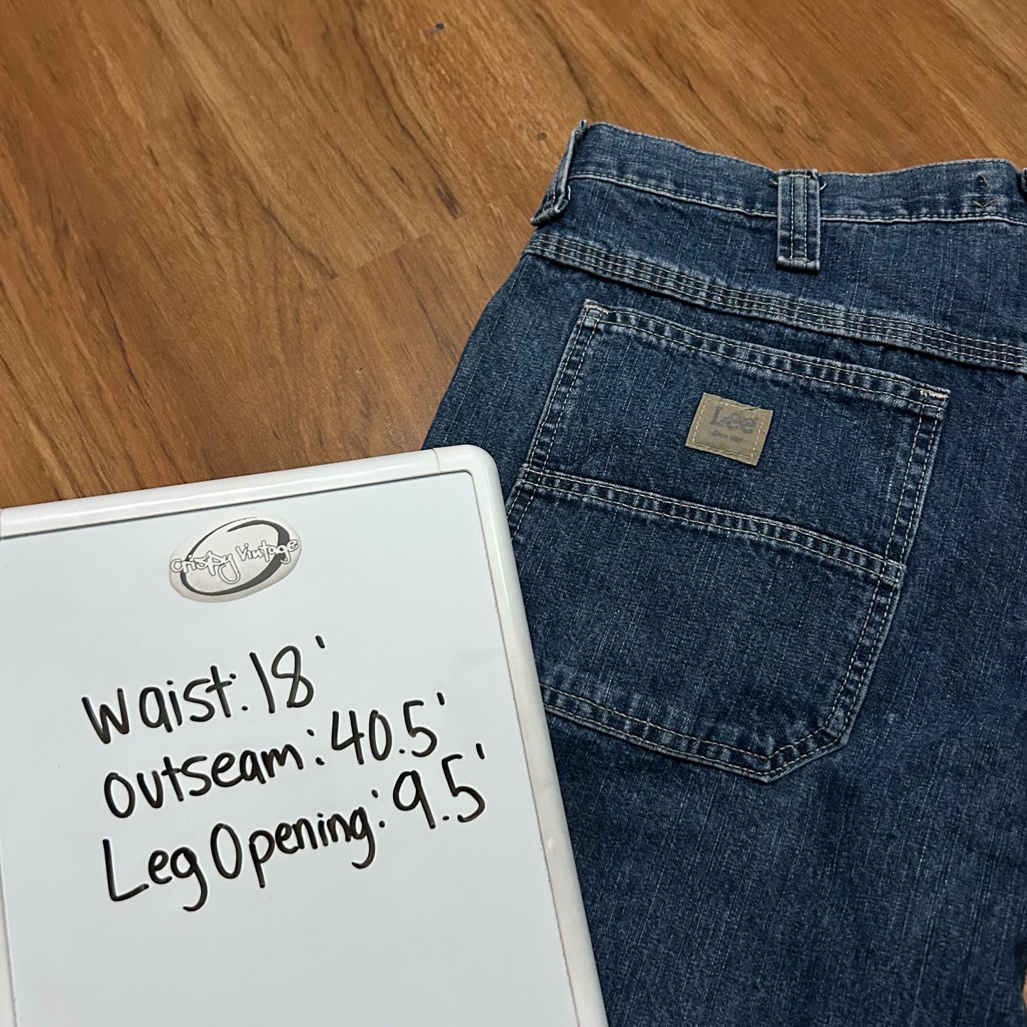 (36) Y2K Lee Denim Workwear Carpenter Dark Wash Denim Jeans