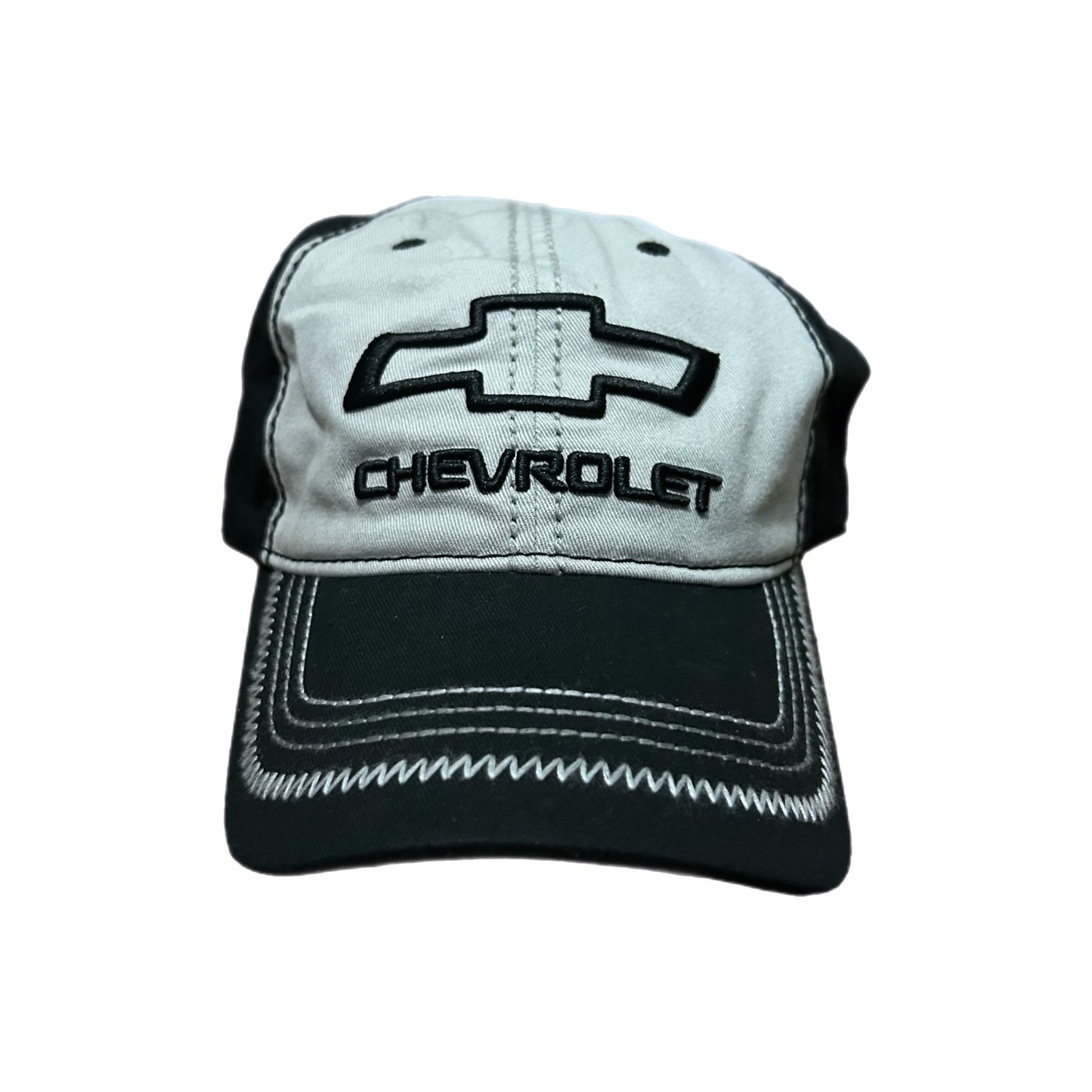 (OS) Retro Chevrolet Embroidered Gray Black Hat