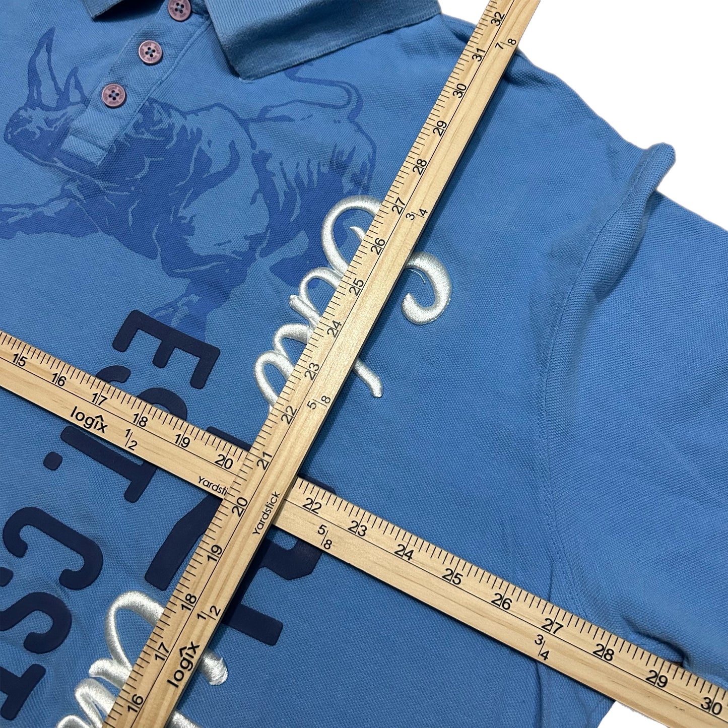 (XXL) Y2K Ecko Untld Embroidered Baby Blue Polo Shirt