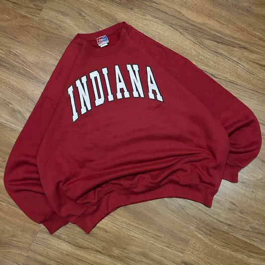 (XL) Vintage 90s Indiana Red Pullover Crewneck