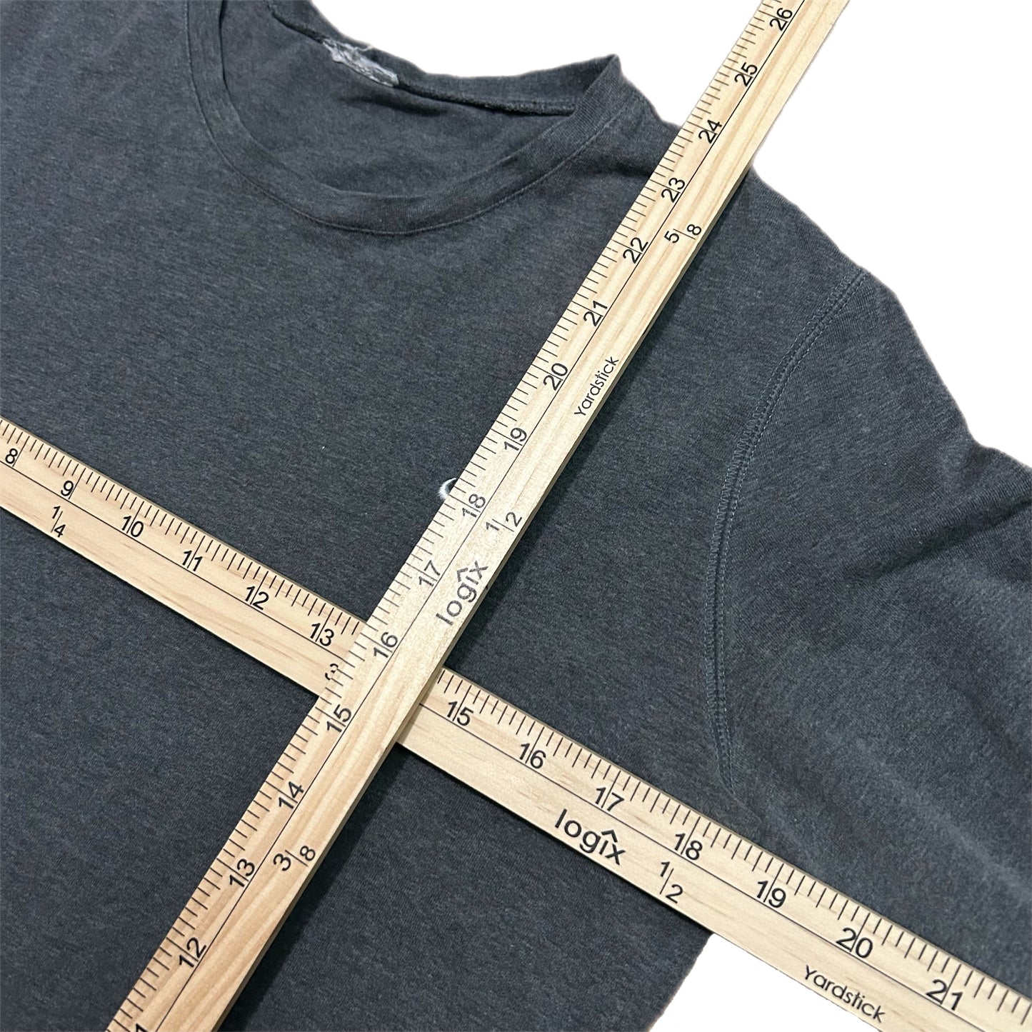 (Women L) Y2K Nike Mini Logo Grey Longsleeve T-Shirt