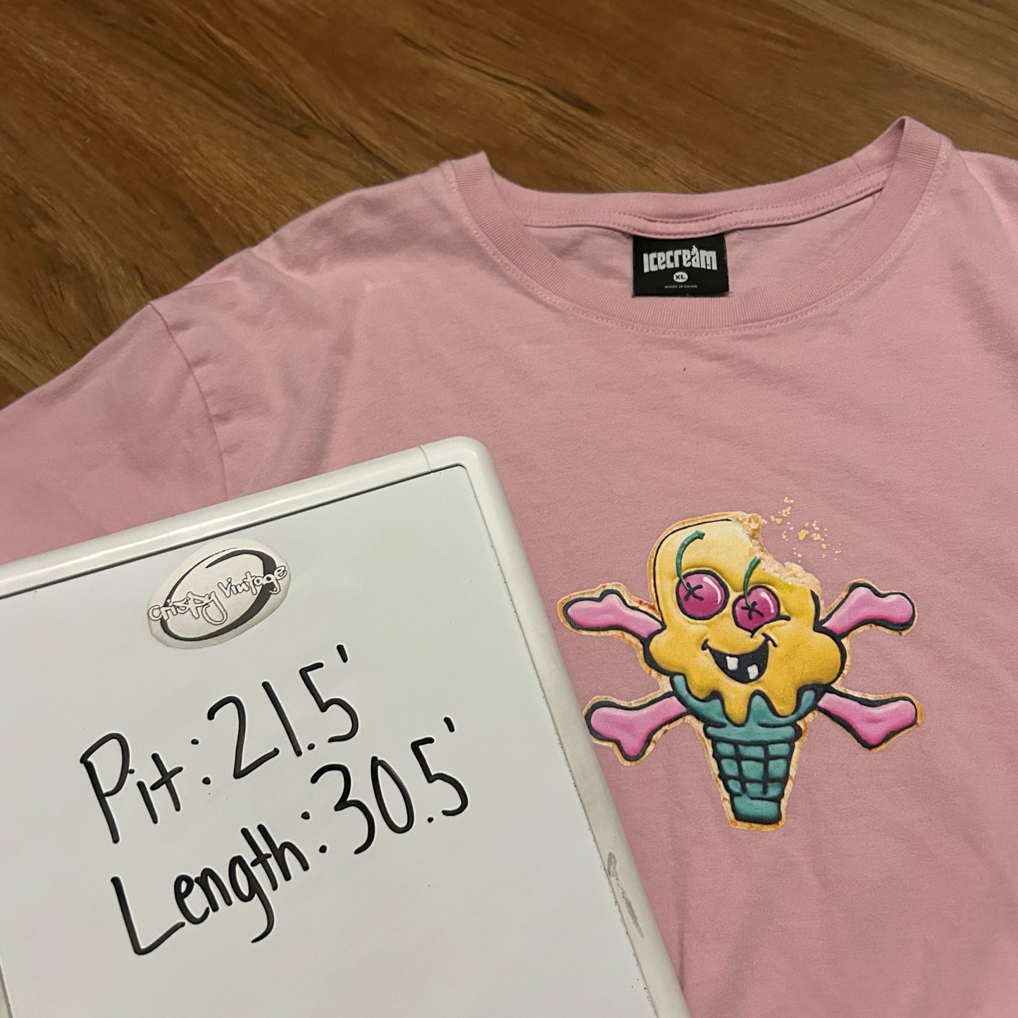 (XL) Retro Ice Cream Cookie SS Pink Nectar T-Shirt