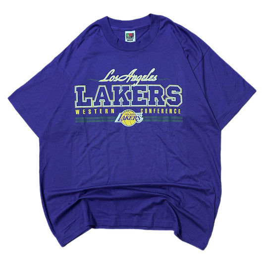 (XL) Vintage 2000s Los Angeles Lakers NBA Western Conference Finals Purple T-Shirt