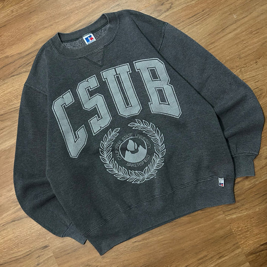 (M) Vintage 90s Russell Athletics Cal State Bakersfield Grey Pullover Crewneck