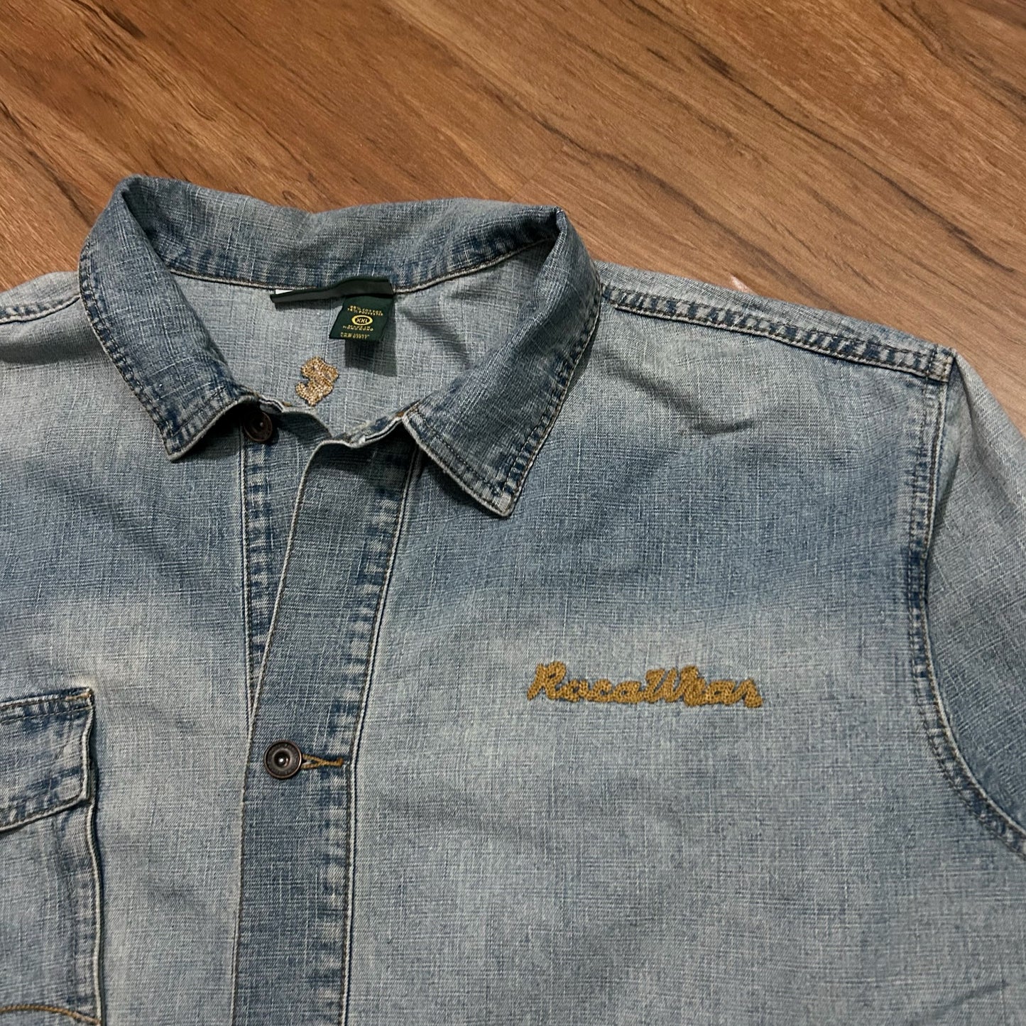(XXL) Vintage Rocca Wear Multi-Pocket Denim Button Jacket