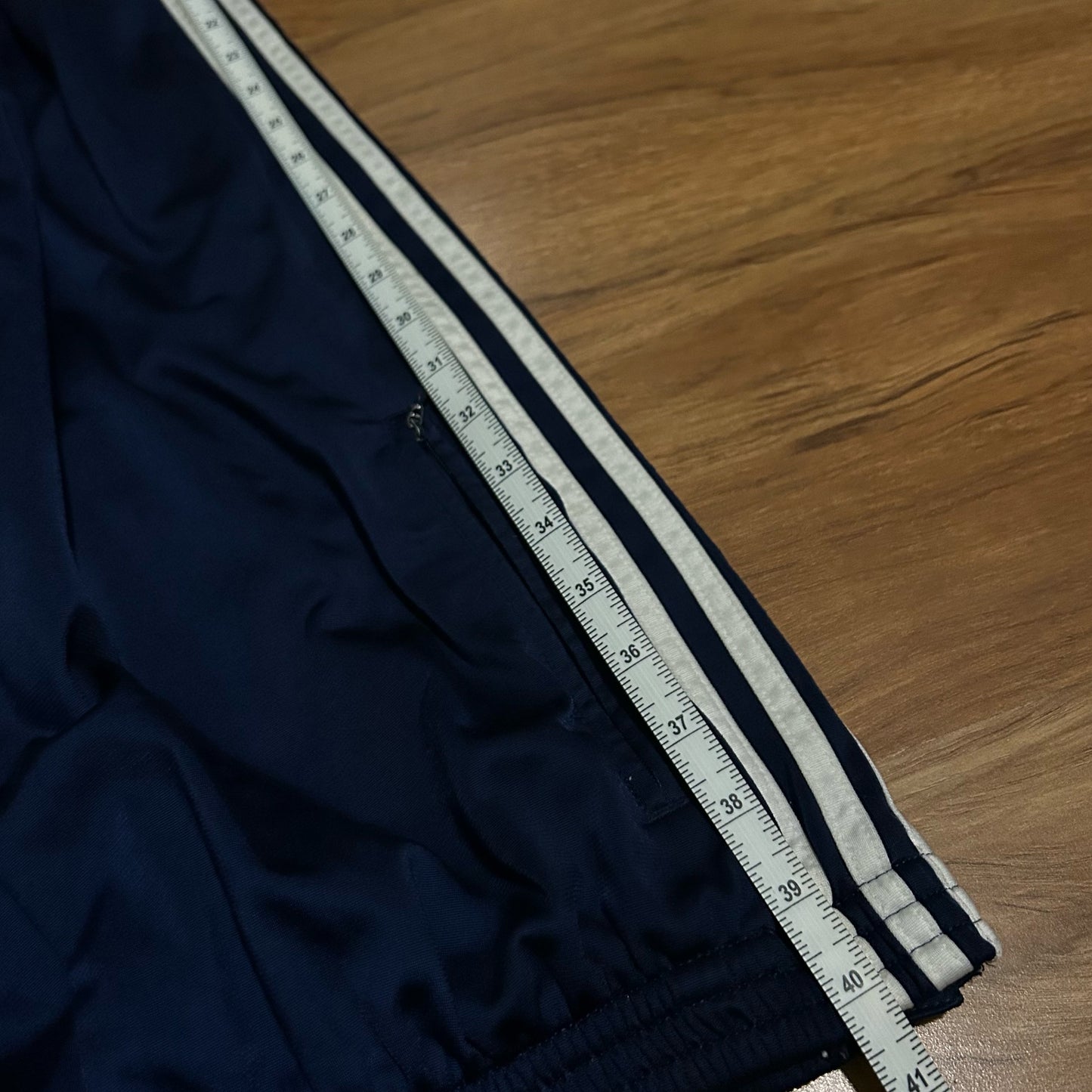 (M) Vintage Adidas 3 Stripes Tear Away Blue Sweatpants