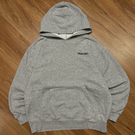 (M) Vintage Y2K Reebok Classic Essential Grey Pullover Hoodie