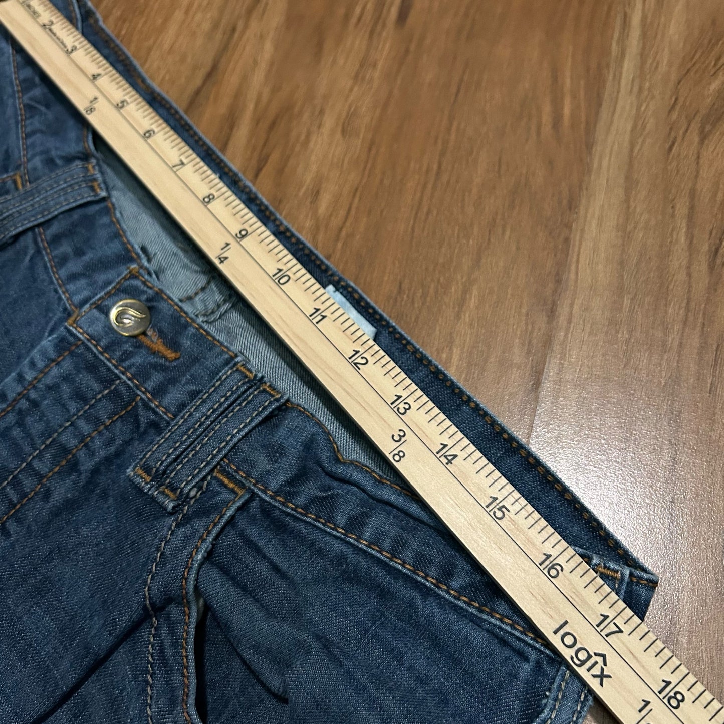 (34) Y2K Lapco FR Dark Wash Denim Jeans