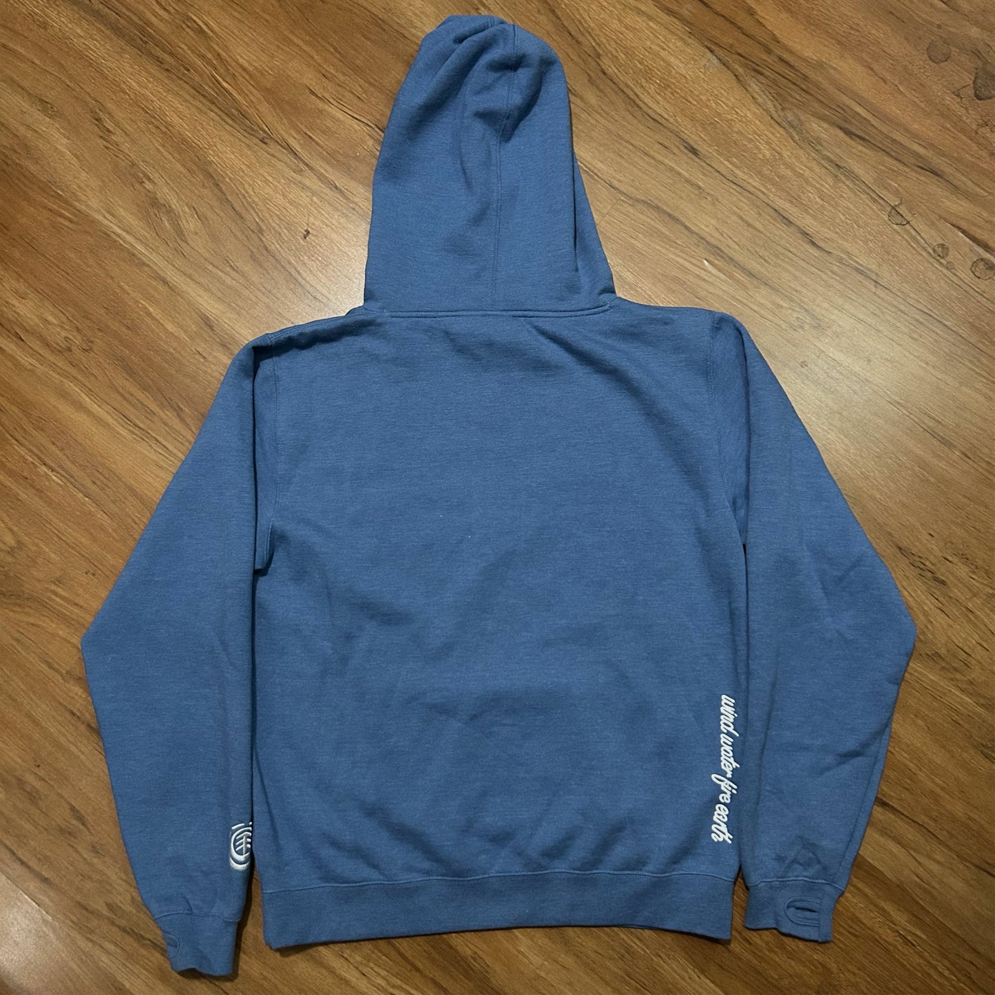 (XL) Vintage Y2K Element Embroidered Blue Pullover Hoodie