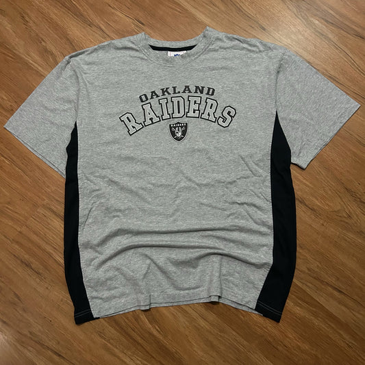 (XL) Vintage Retro Oakland Raiders NFL Football Grey T-Shirt