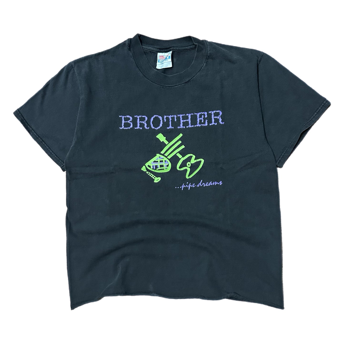 (M) 90s Brother Blues Jazz Retro Black T-Shirt