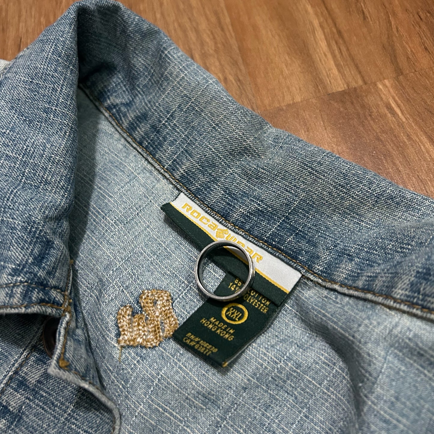 (XXL) Vintage Rocca Wear Multi-Pocket Denim Button Jacket