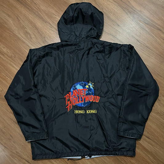 (XL) Vintage Planet Hollywood Hong Kong Reversible Zip-Up Jacket