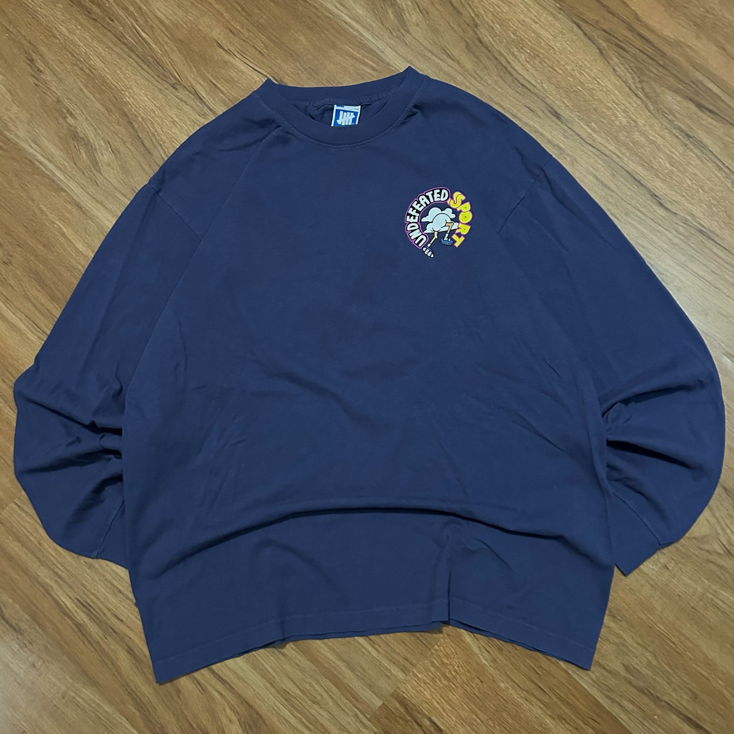 (L) Undefeated Sport Graphic Navy Longsleeve T-Shirt