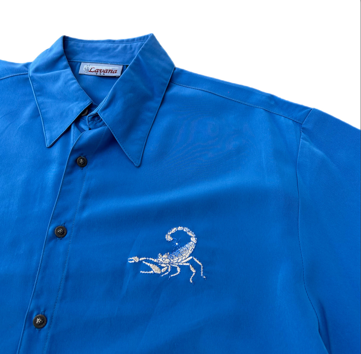 (L) Blue Lavana USA Scorpion Button-Up