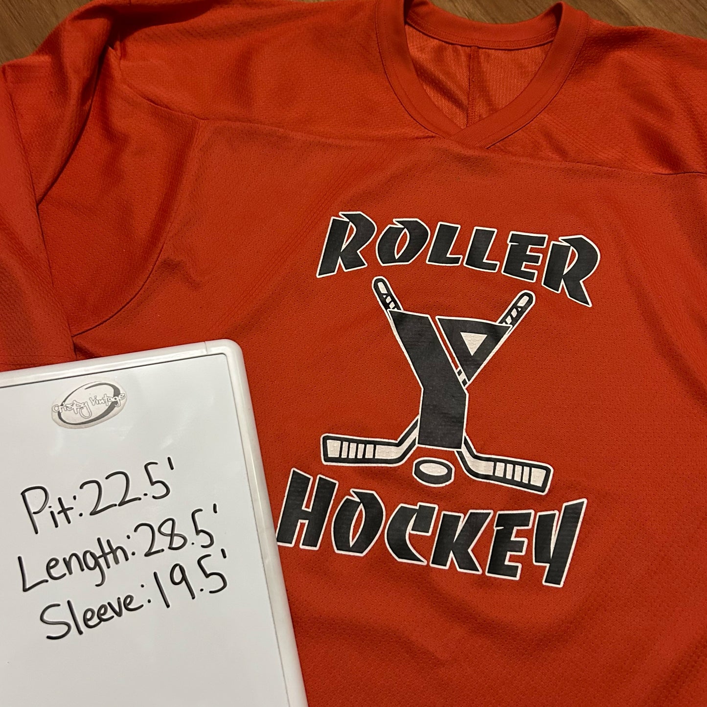 (M) Vintage CCM Roller Hockey Orange Hockey Jersey