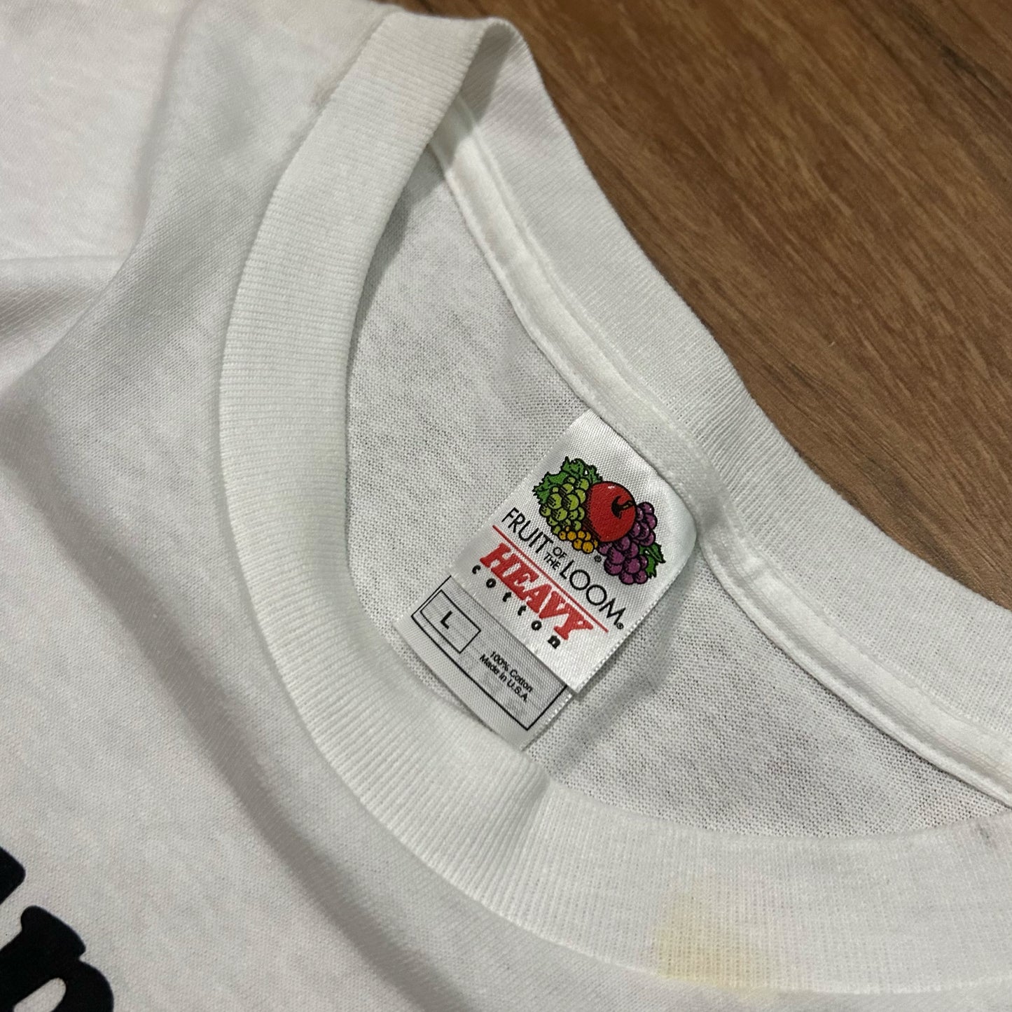 (L) Vintage Y2K I Support Smiley Graphic White T-Shirt