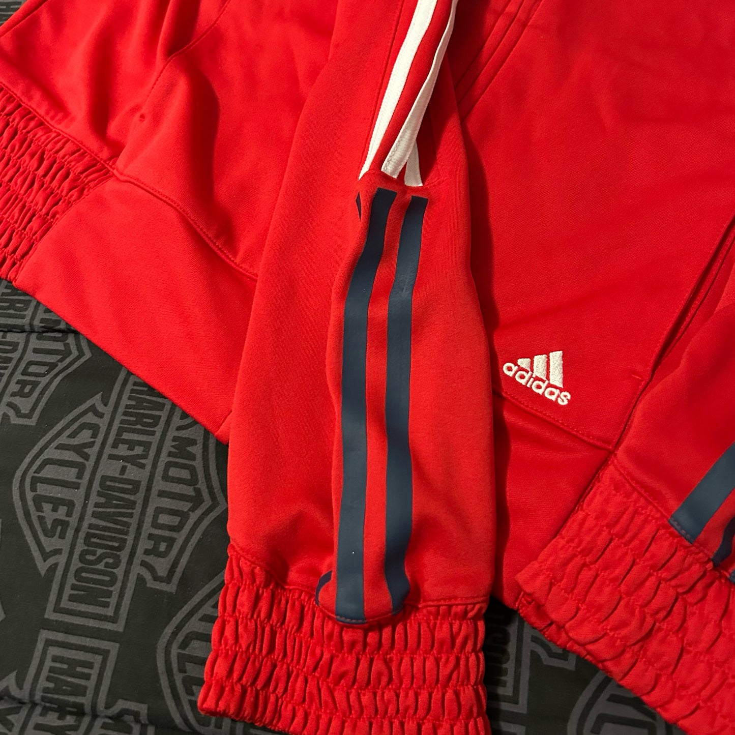 (L) Y2K Adidas NBA Atlanta Hawks On-Court Full Zip Warm Up Track Jacket