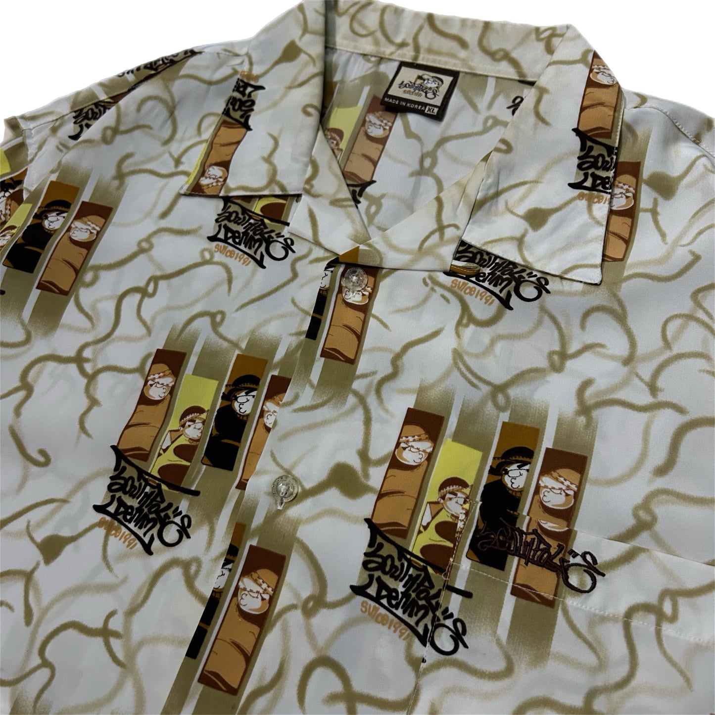 (XL) Y2K Southpole Denim AOP Button-Up
