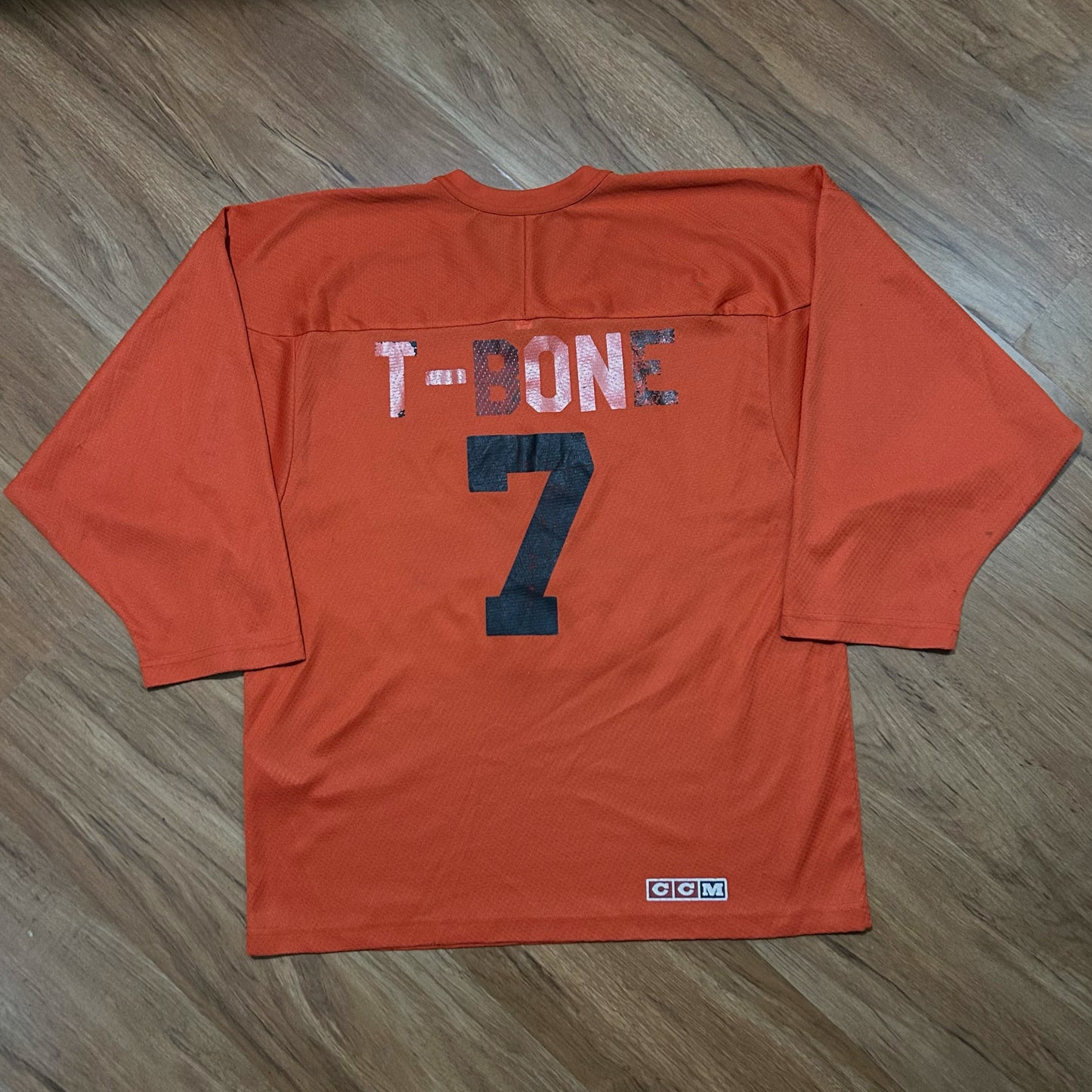 (M) Vintage CCM Roller Hockey Orange Hockey Jersey