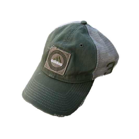 (OS) Y2K Adidas Olive Green Distressed Hat