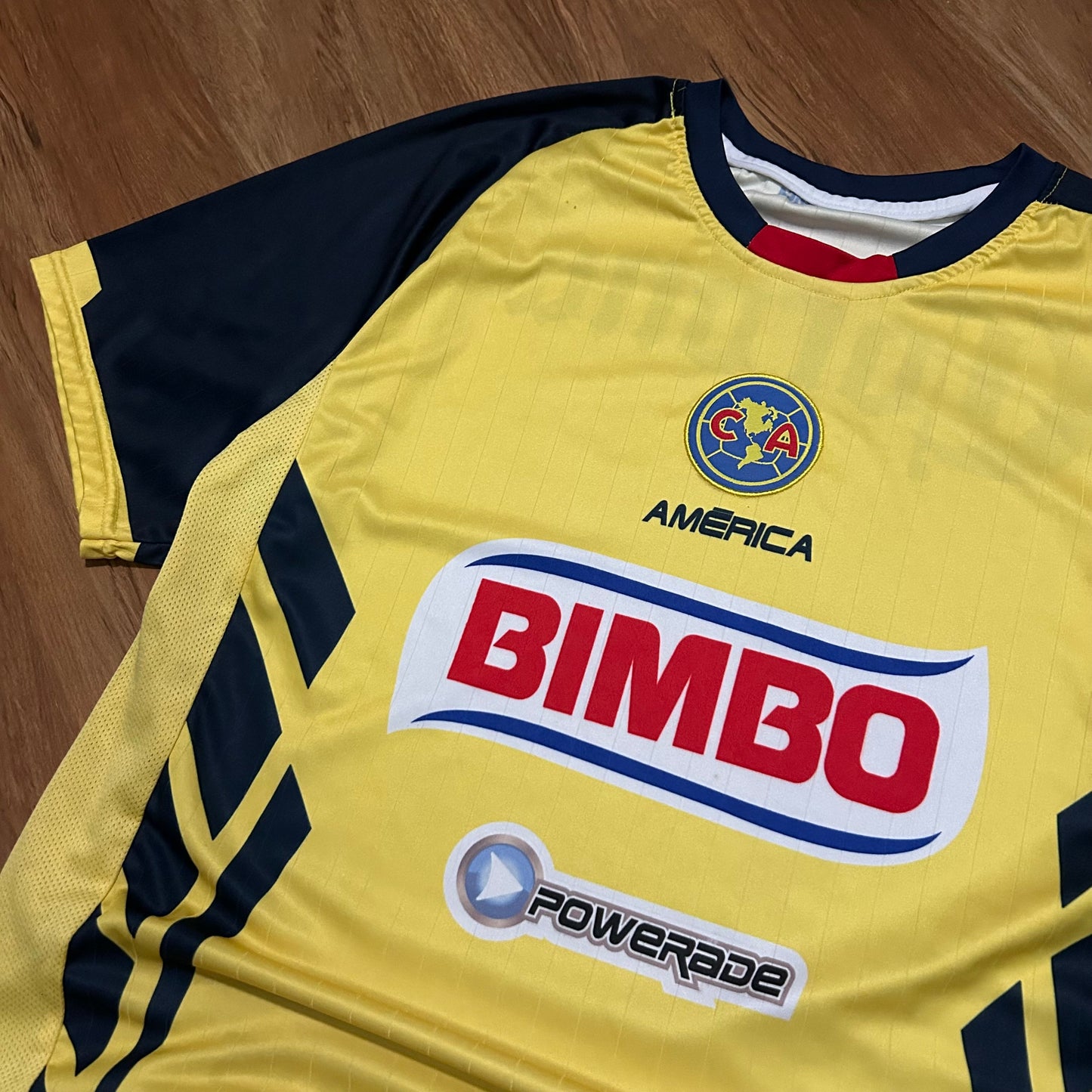 (XL) Vintage Club America Aguilas Bimbo Yellow Soccer Jersey
