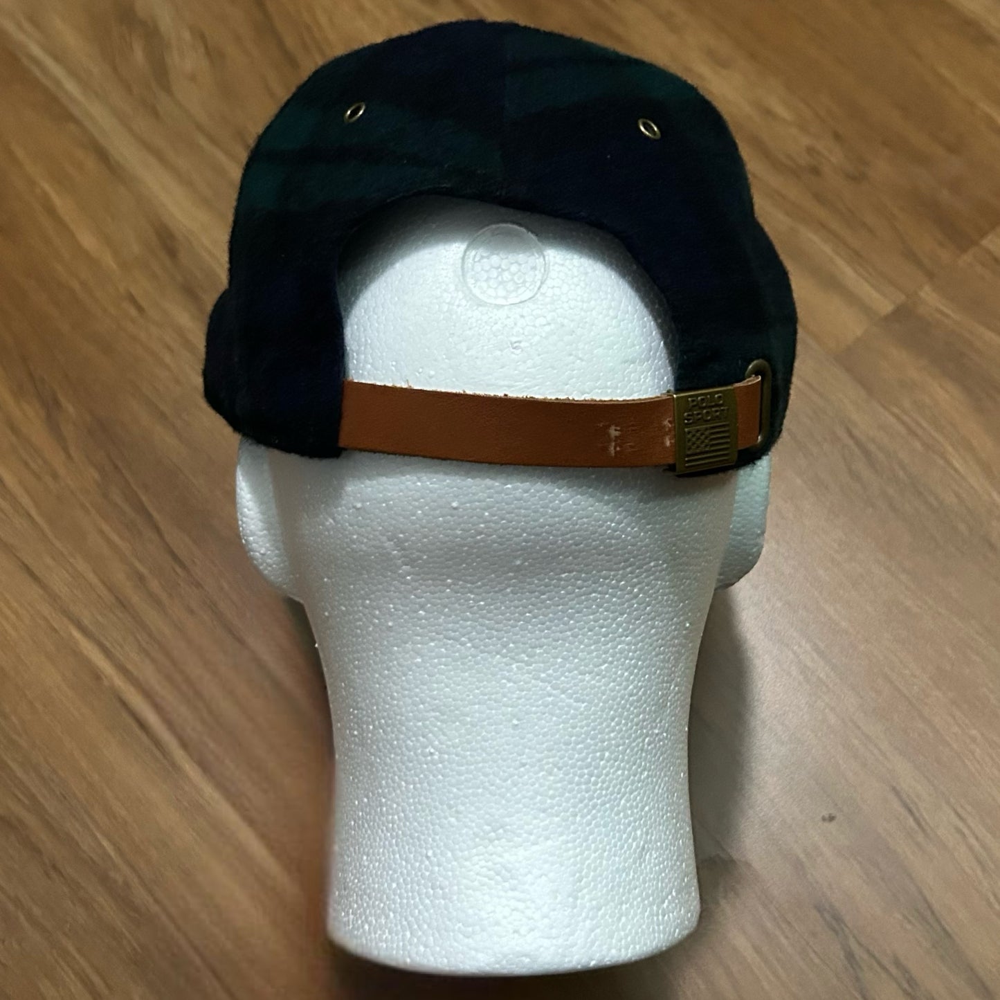 (OS) Vintage Polo Sport Ralph Lauren 6 Panel Tartan Plaid Wool Hat