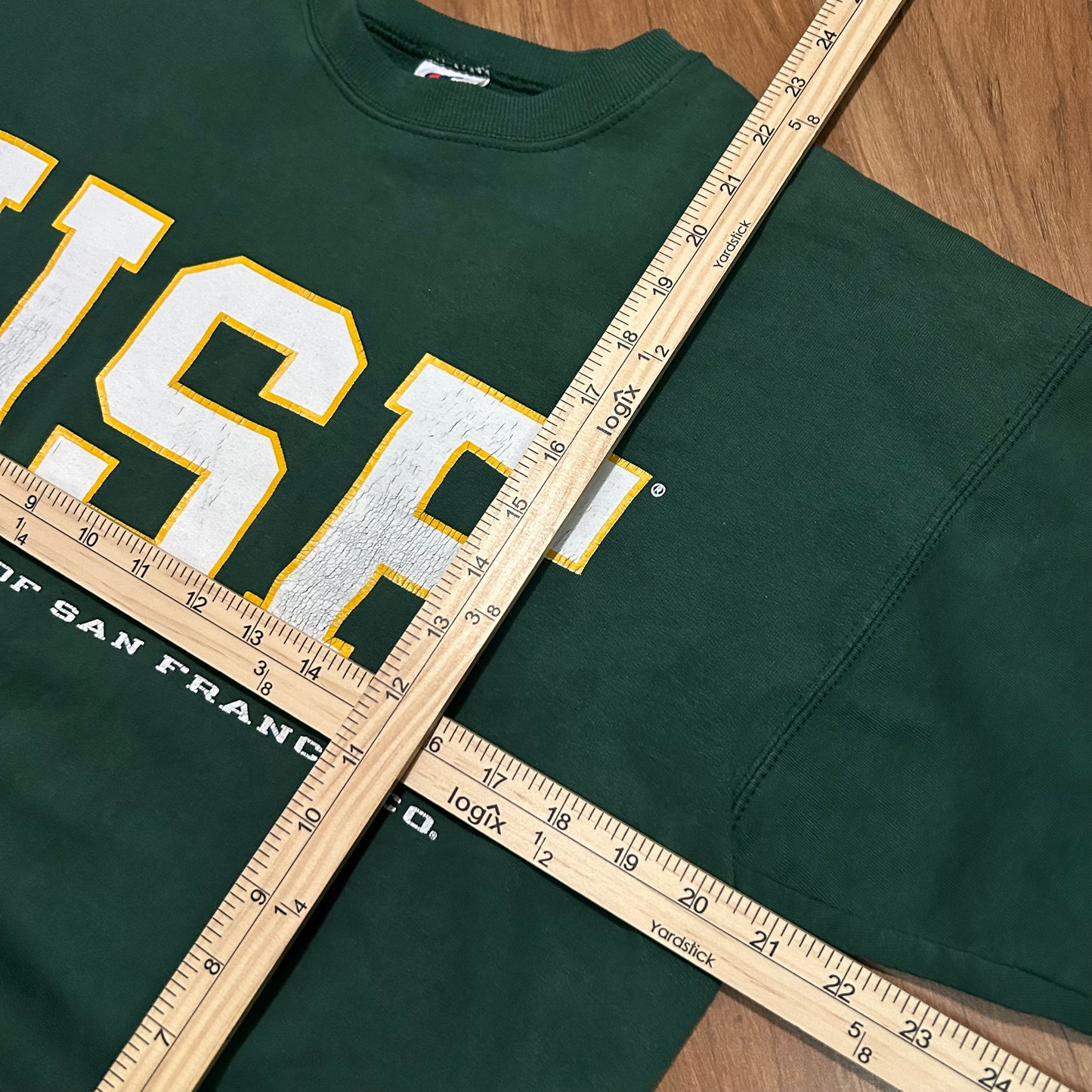 (M) Vintage 90s Champion Reverse Weave University of San Francisco Green Crewneck