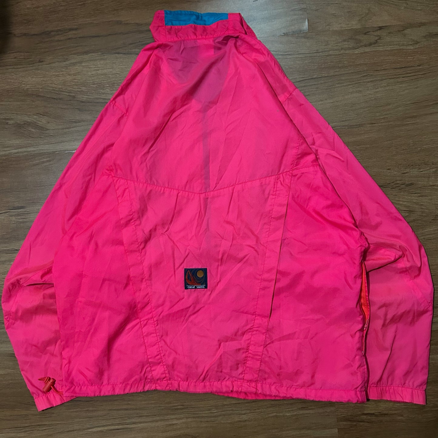 (L) Vintage 90s Nike South Beach Pullover Pink Windbreaker