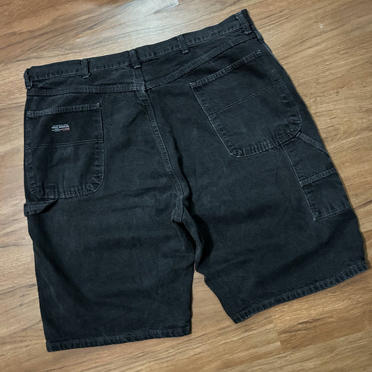 (36) Vintage 2000s Wrangler Authentic Issue Black Denim Jean Shorts