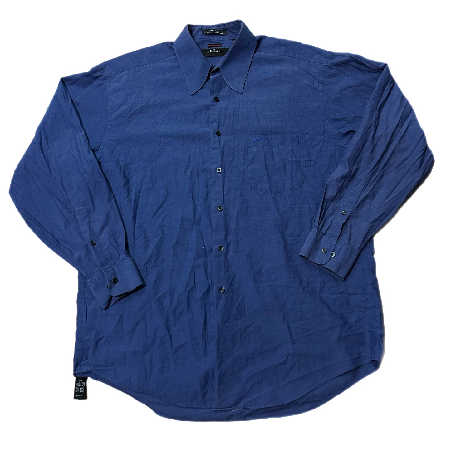 (L) Y2K FUBU Collection Blue Button-Up