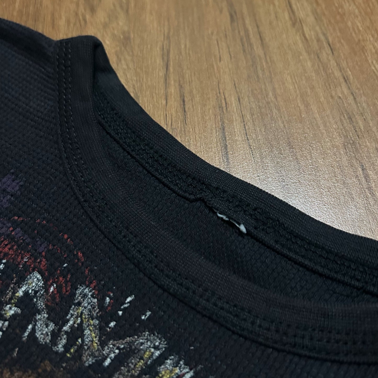 (S/M) Vintage Miami Ink Y2K Skull and Rose Graphic Thermal Longsleeve Shirt