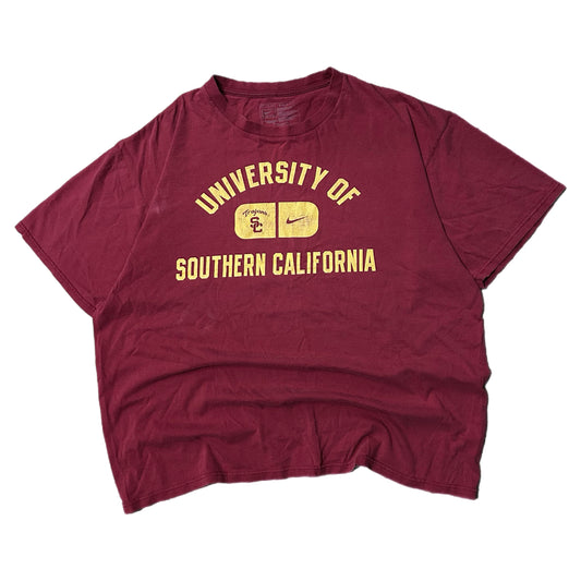 (XL) Y2K Nike USC Trojans Southern California Red T-Shirt