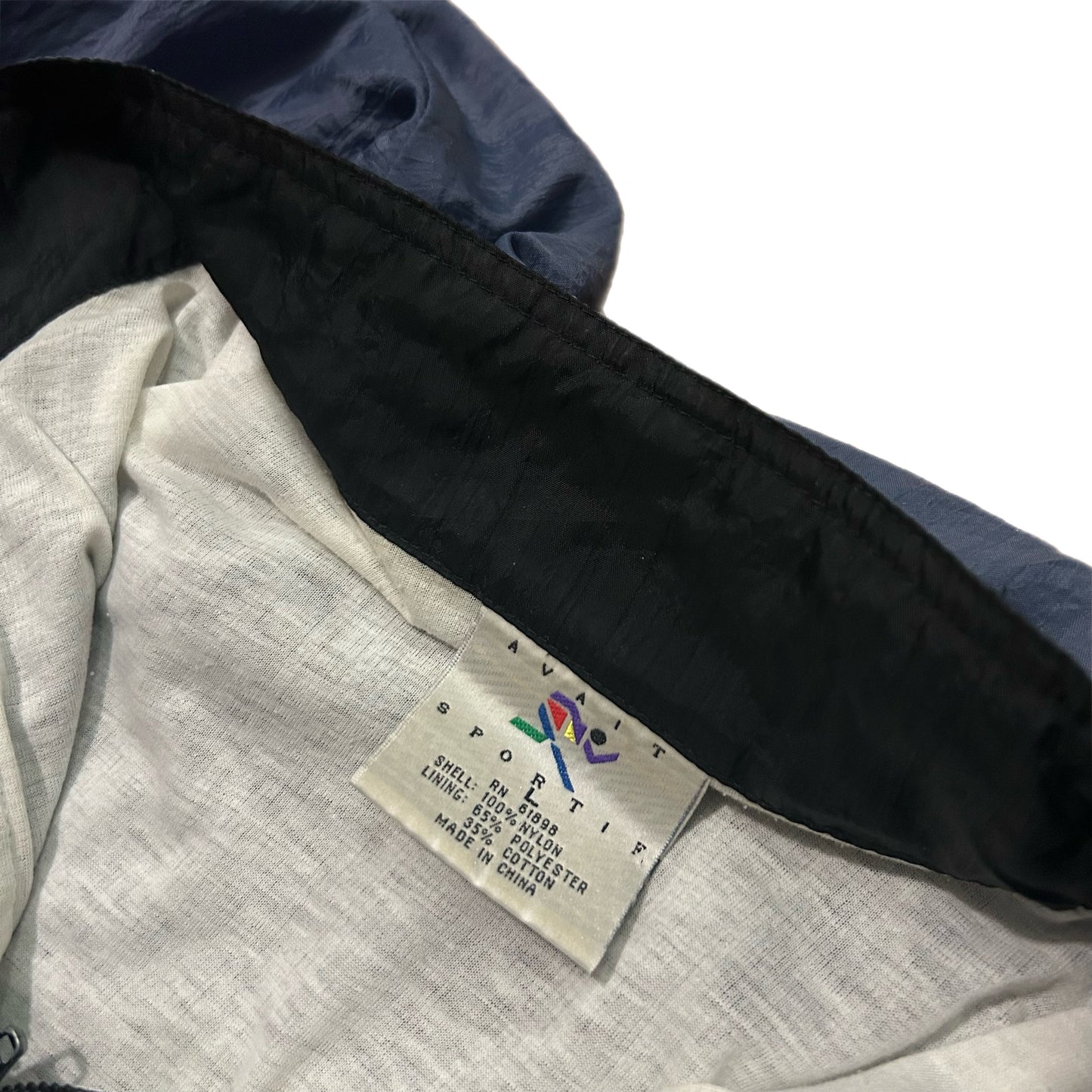 (L) 90s Avait Colorblock Windbreaker Zip-Up Jacket