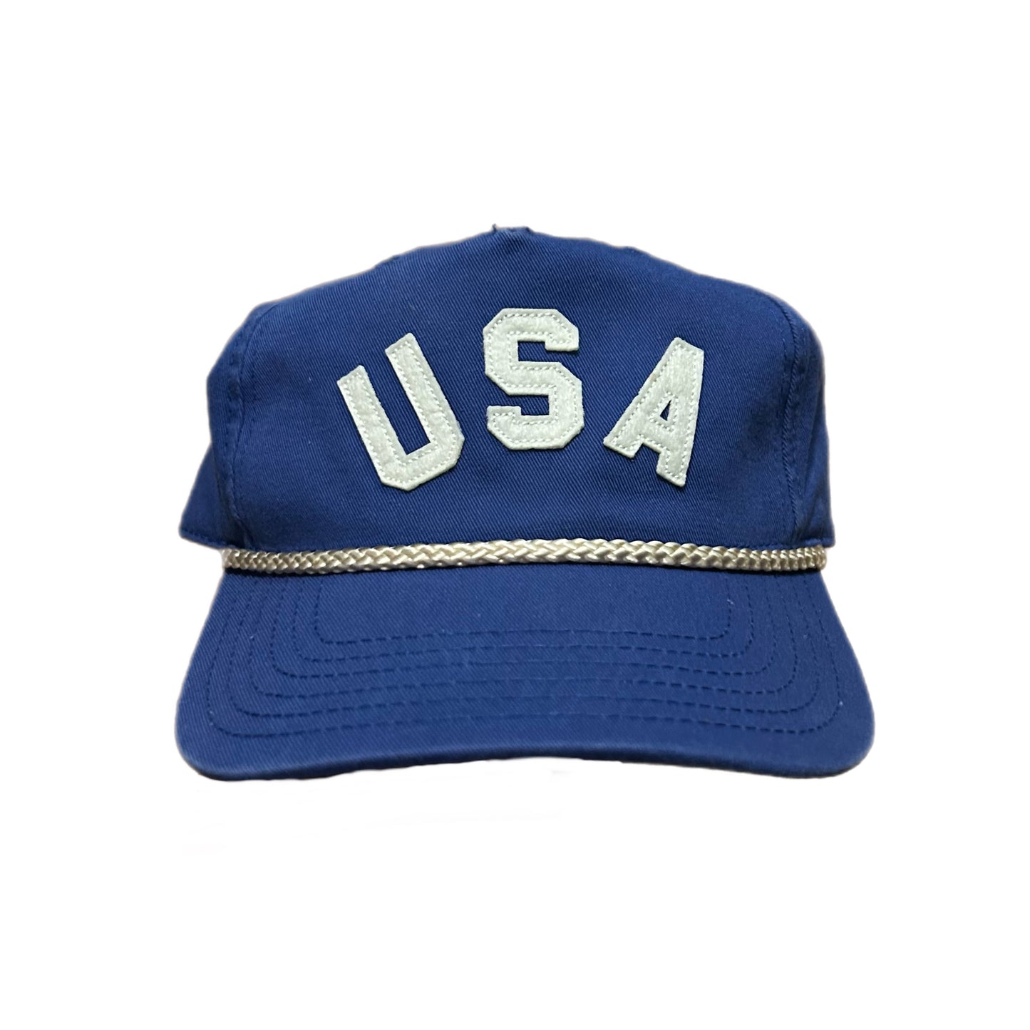 (OS) Vintage Blue USA Rope Snapback Hat