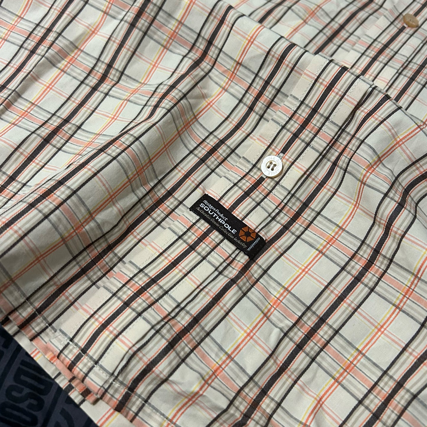 (XXL) Vintage Y2K Southpole Plaid Shortsleeve Button Up Shirt