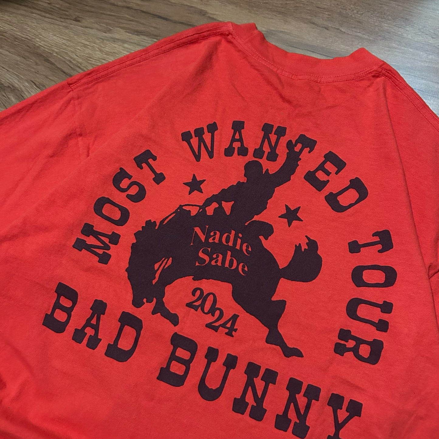 (XL) 2024 Bad Bunny Nadie Sabe Orange T-Shirt