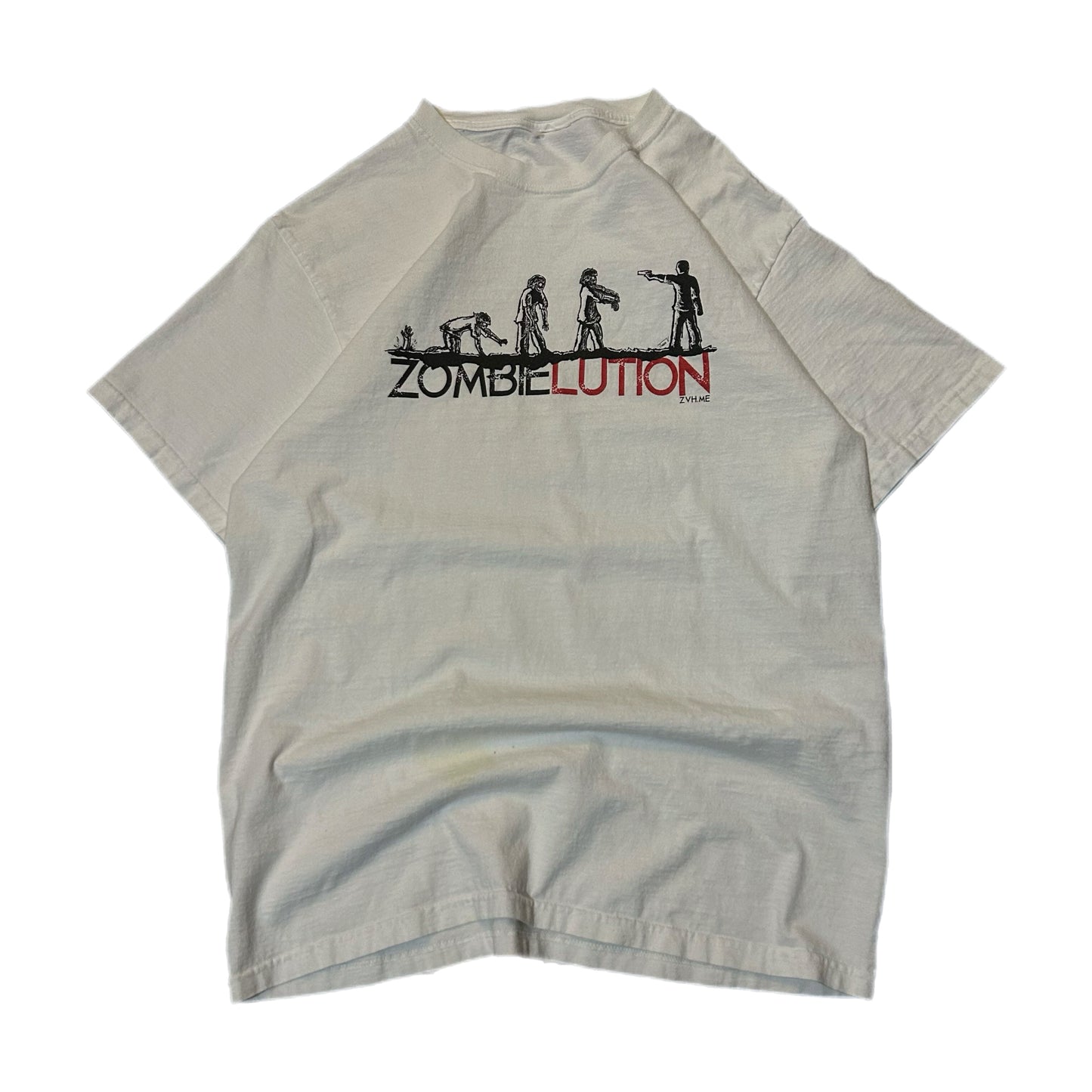 (M) Vintage 'Zombielution' White Shirt