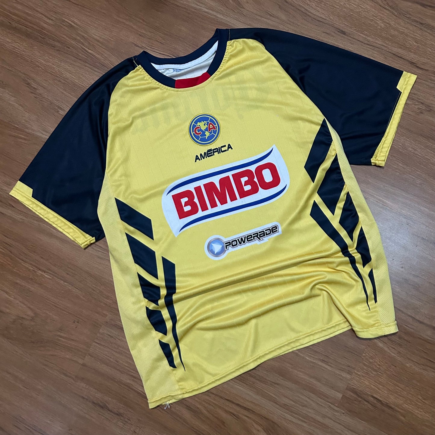 (XL) Vintage Club America Aguilas Bimbo Yellow Soccer Jersey