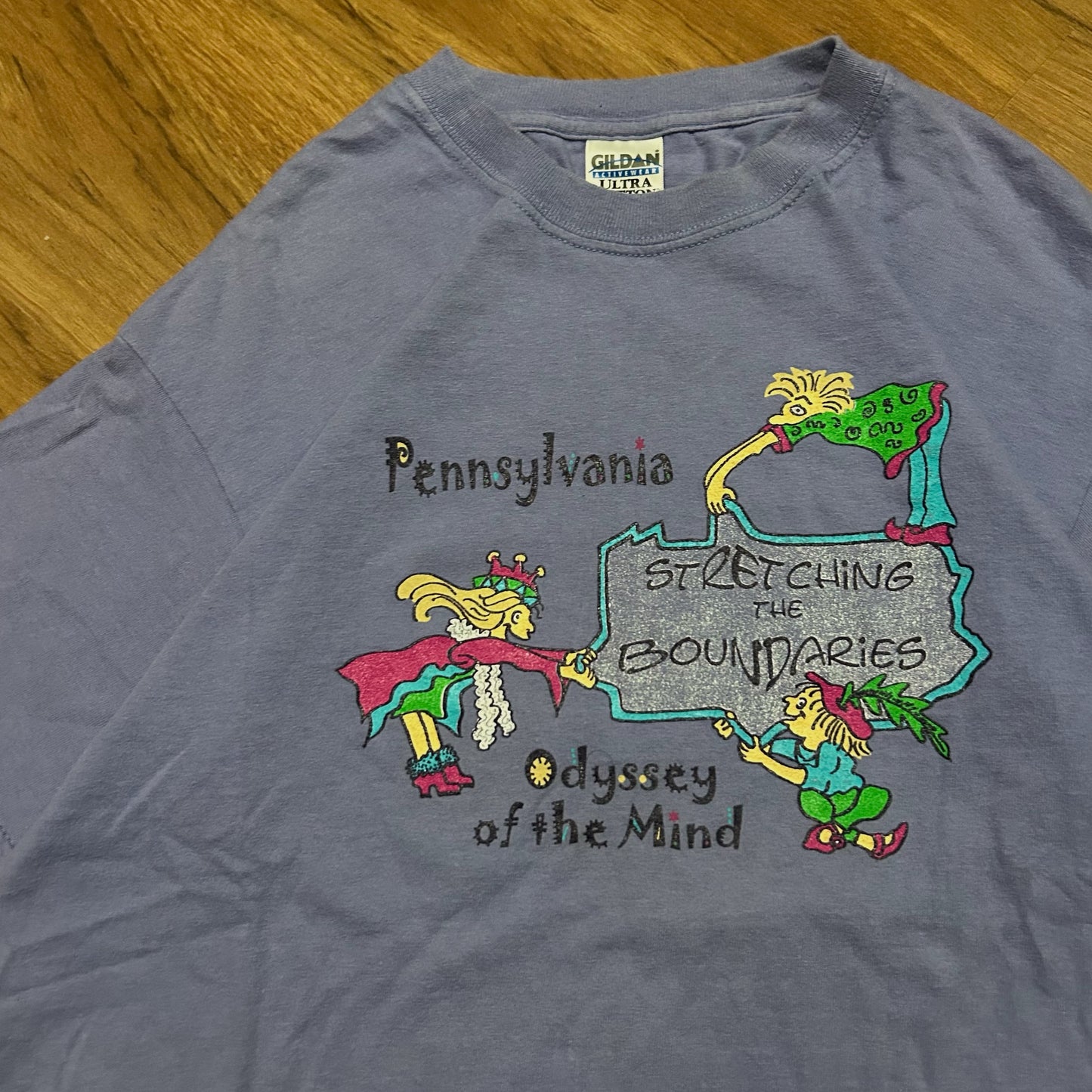 (M) Vintage Odyssey of the Mind Pennsylvania Purple Graphic T-Shirt
