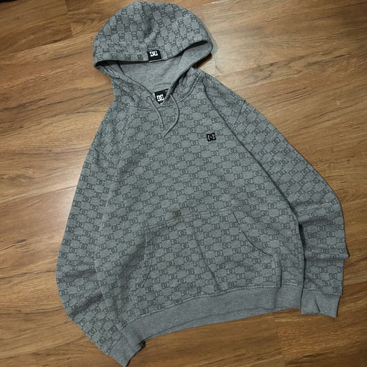 (S) Vintage 2000s D&C Shoes AOP Zip-Up Grey Jacket
