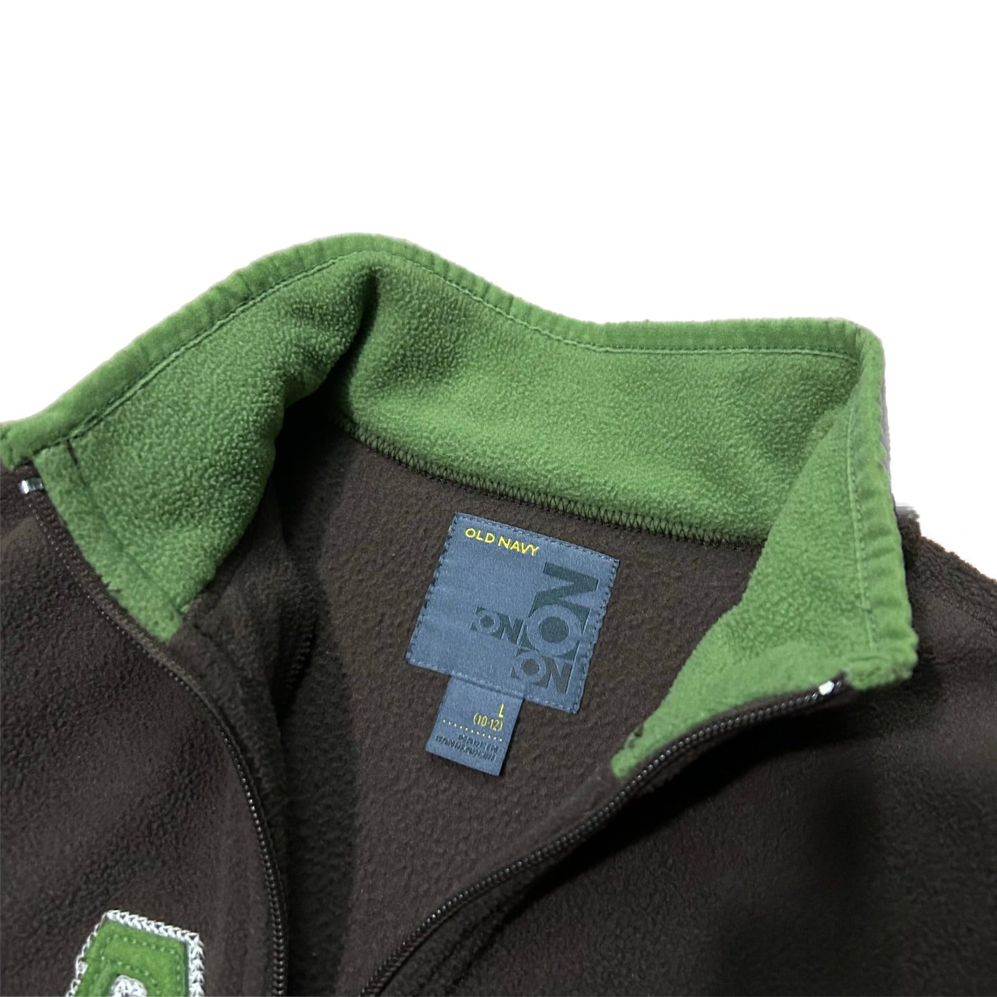 (M) Y2K Old Navy Lime Quarter-Zip Fleece