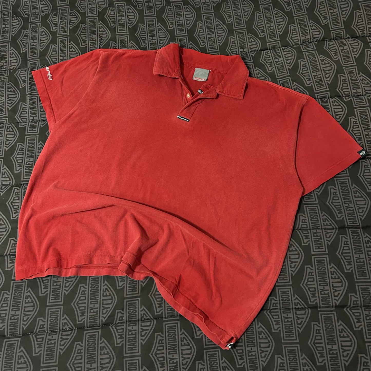 (L) Vintage Quicksilver Men's Red Polo Shirt