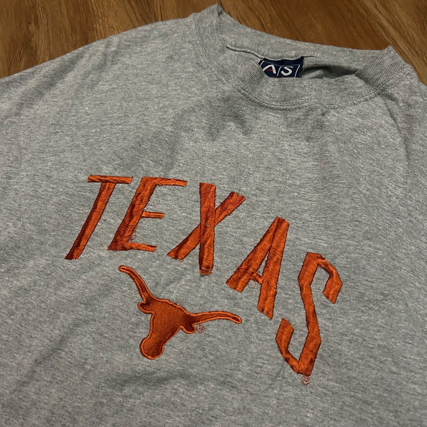 (XXL) Vintage 2000s Texas Longhorns Embroidered Grey T-Shirt