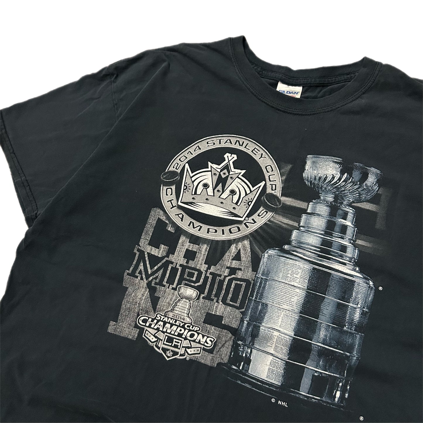 (XL) 2014 Los Angeles Kings NHL Stanley Cup Champions Black T-Shirt