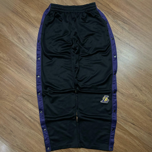 (M) Vintage Y2K NBA Los Angeles Lakers Tear-Away Baggy Track Pants