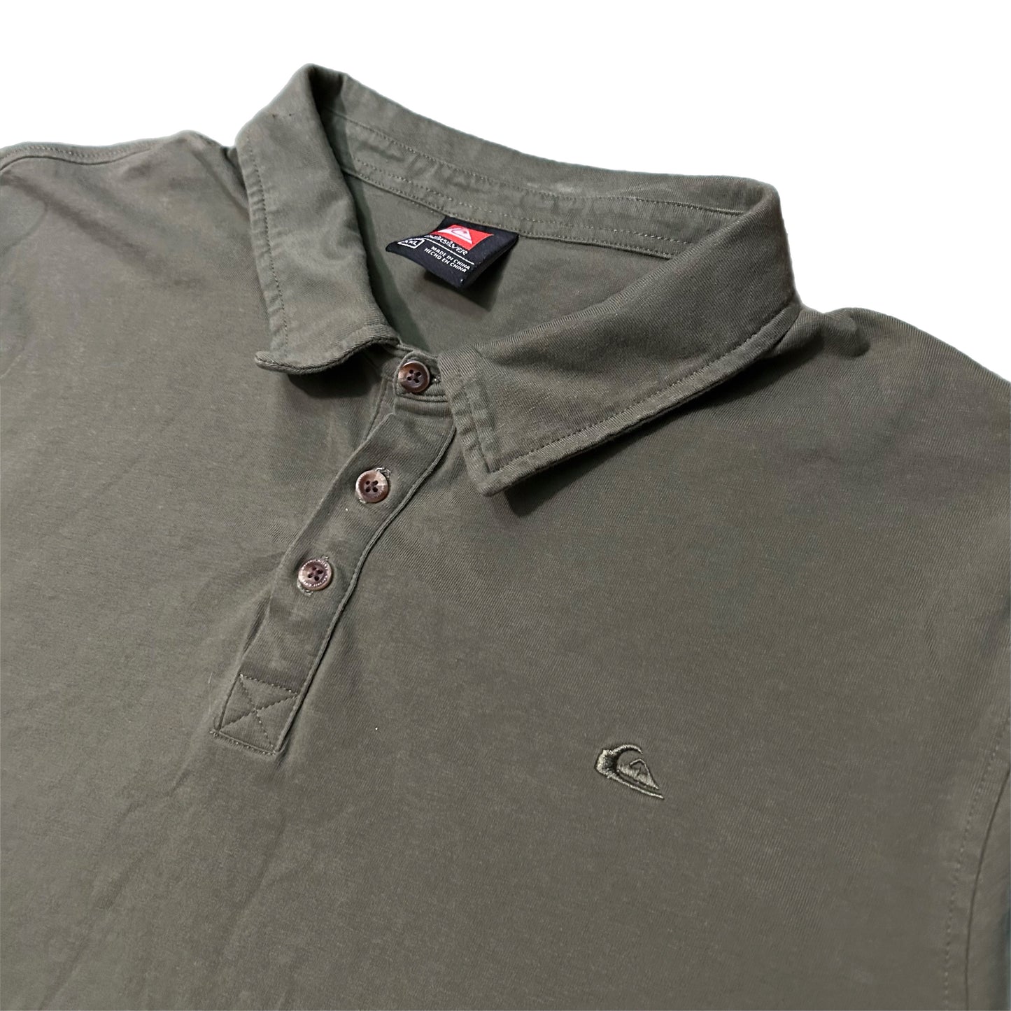 (XXL) Y2K Quicksilver Navy Green Polo Shirt
